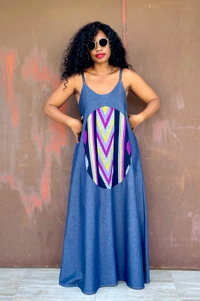 MARA DENIM DRESS (DARK)