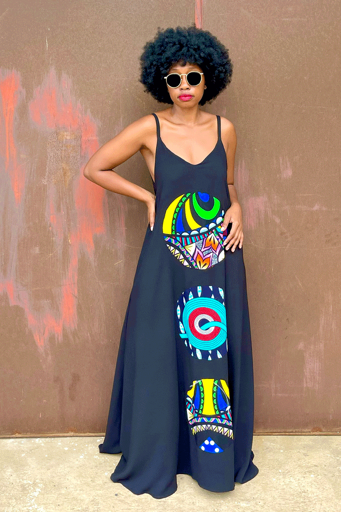 MARA PATCH DRESS (MIDNIGHT)