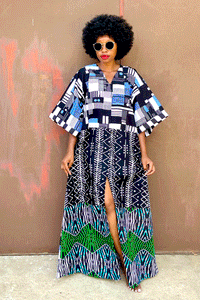 Chisa Patch Dress (Green Mix)