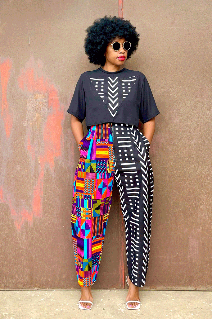 MD BARREL PANT (PINK ZEBRA) + MD DAIMOND TOP