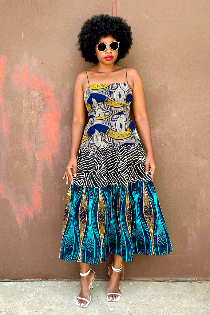 Amina Tier Dress (Savanna)