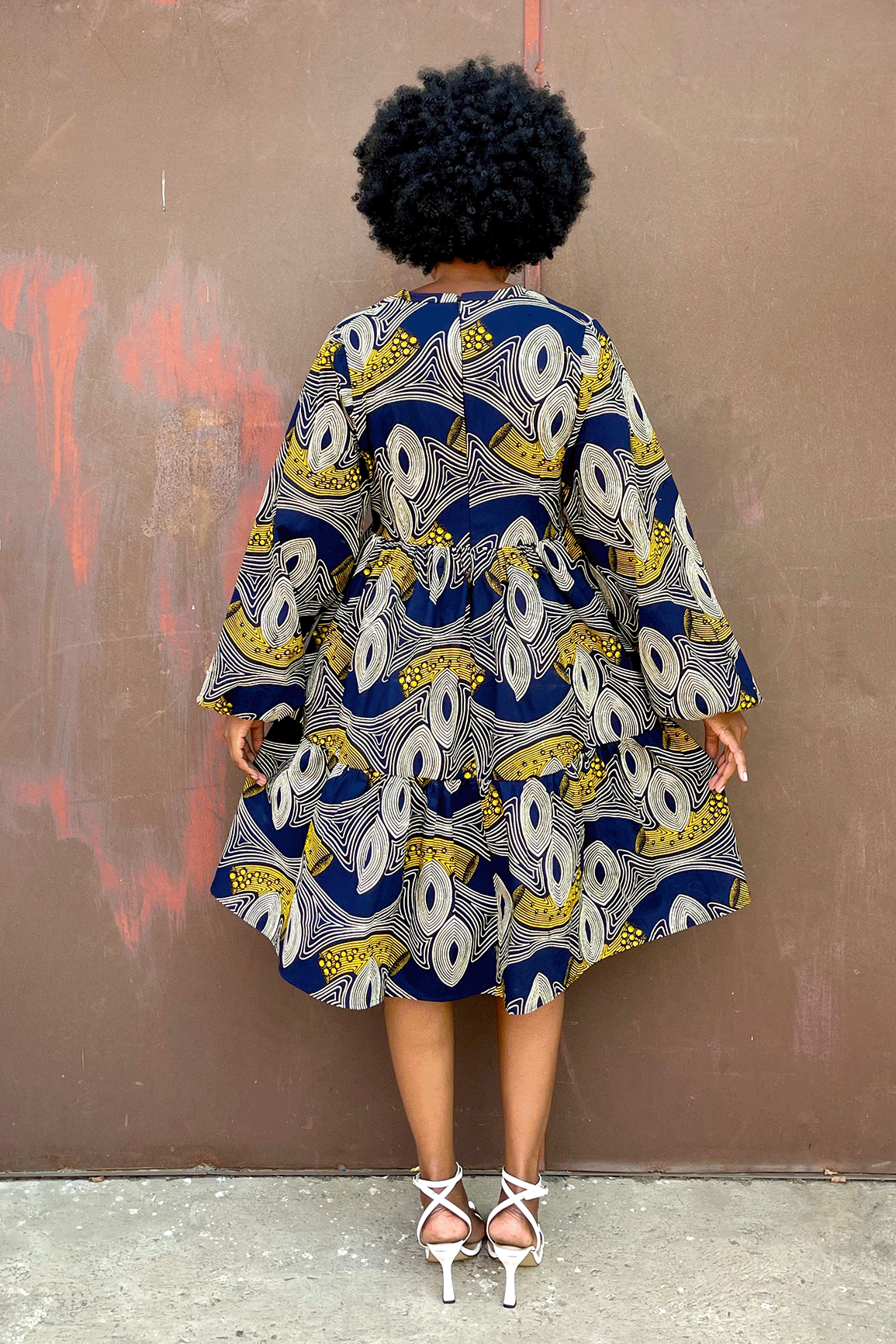 Mumbi Tier Dress (Sunflower)