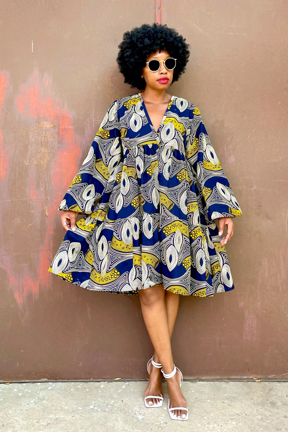 Mumbi Tier Dress (Sunflower)