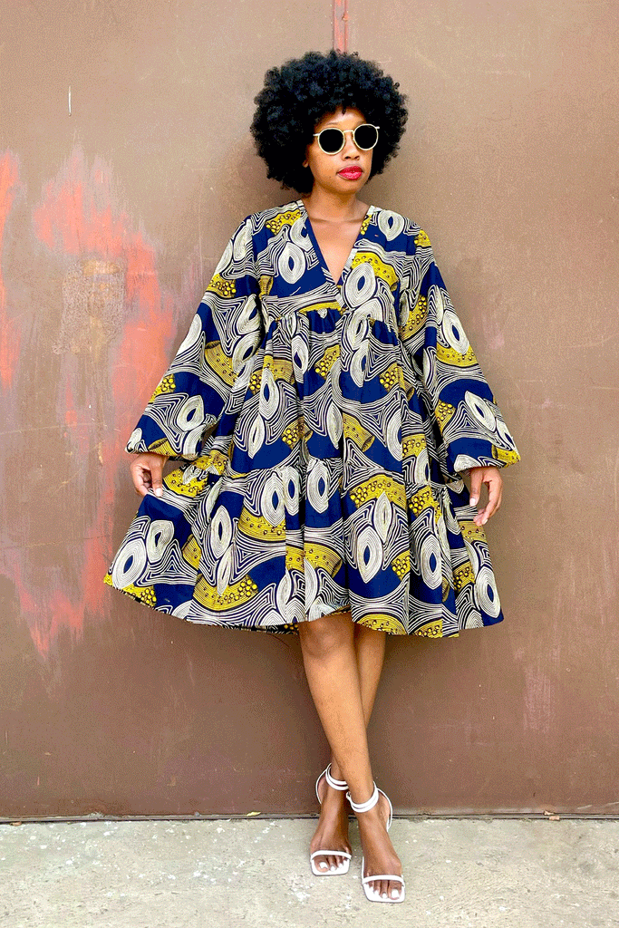 Mumbi Tier Dress (Sunflower)