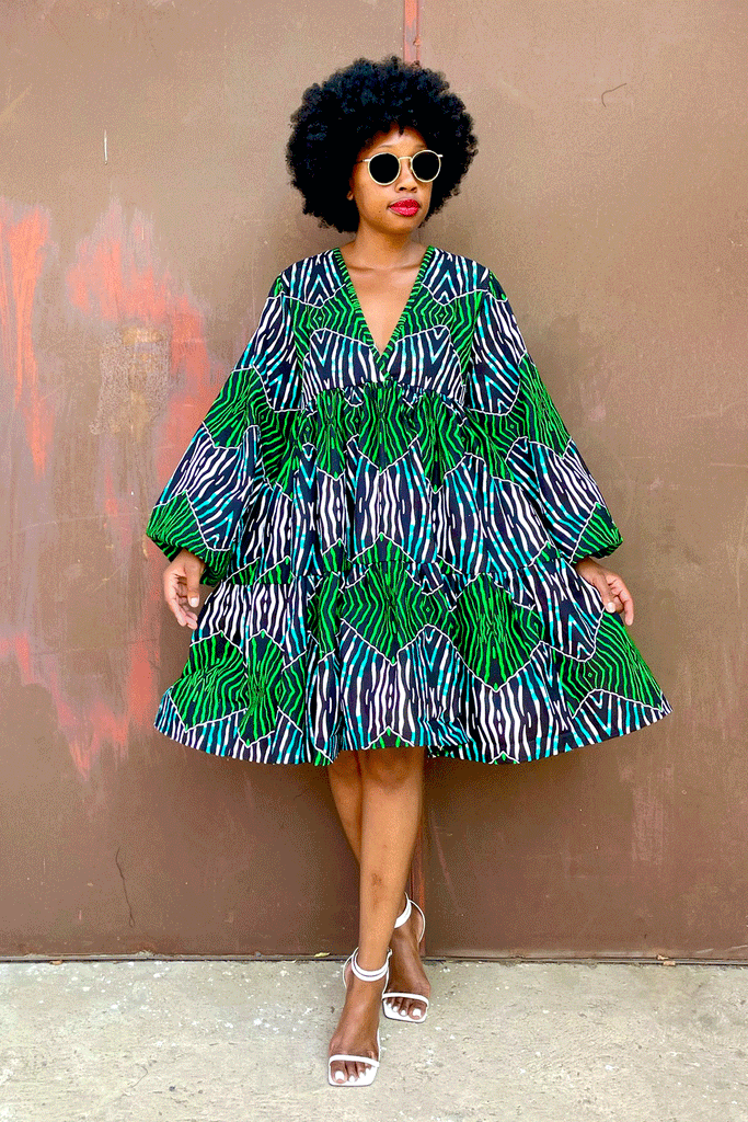 Mumbi Tier Dress (Maze)