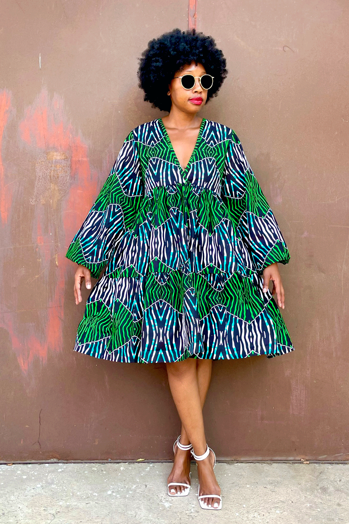 Mumbi Tier Dress (Maze)