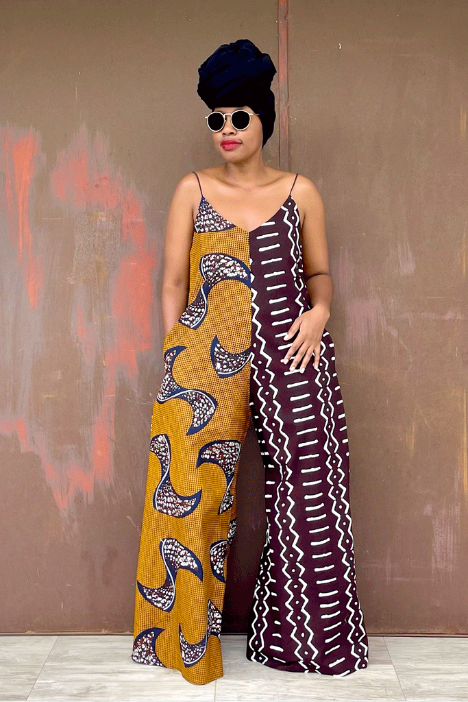 NAIROBI MIX JUMPSUIT (CARAMEL TRIBE)
