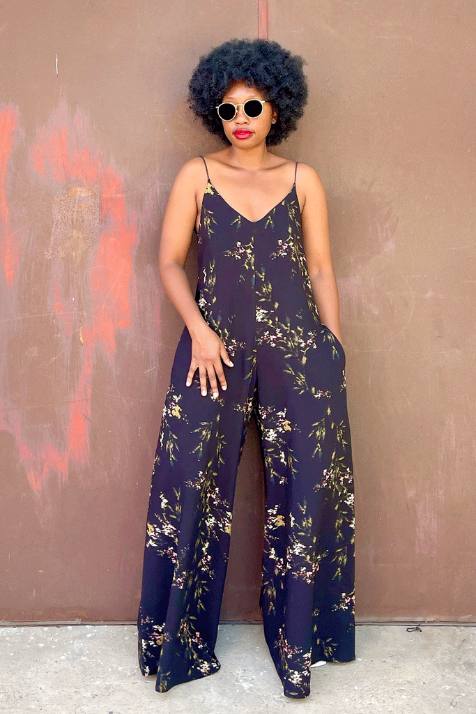 Nairobi Mix Jumpsuit (Black Olive)