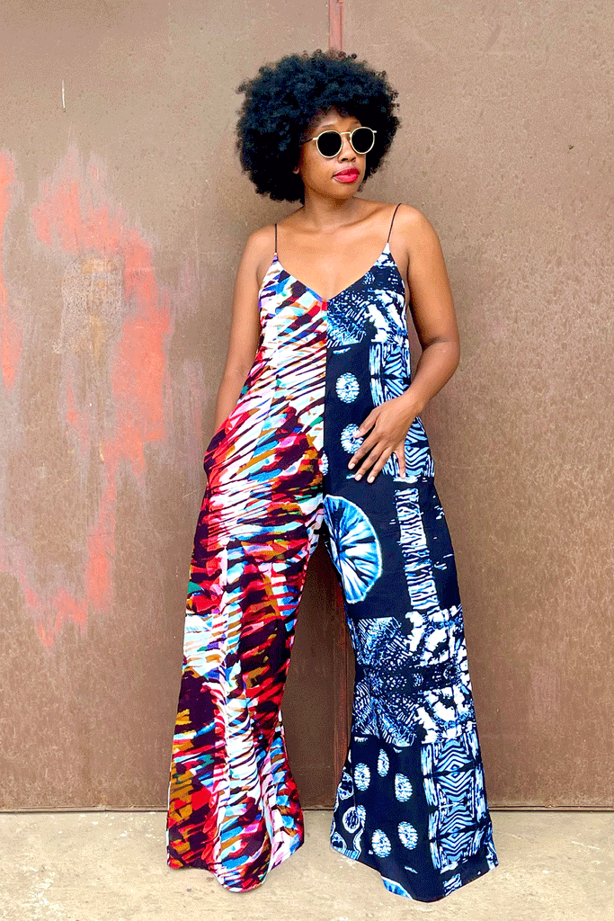 NAIROBI MIX JUMPSUIT (BERRY BLUE)