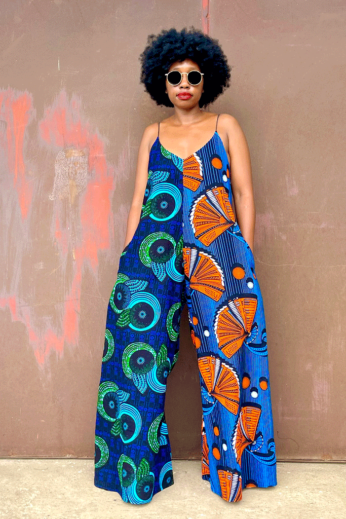 NAIROBI MIX JUMPSUIT (TANGY BLUE)
