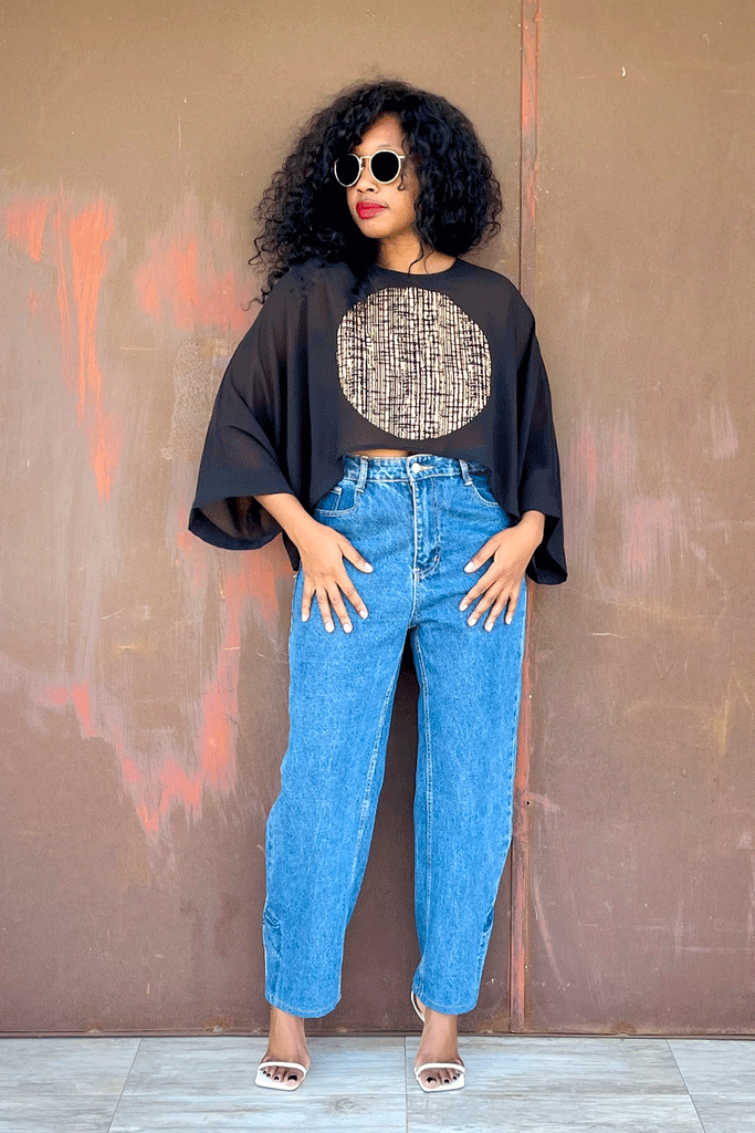 BENIN PATCH TOP (SAND)