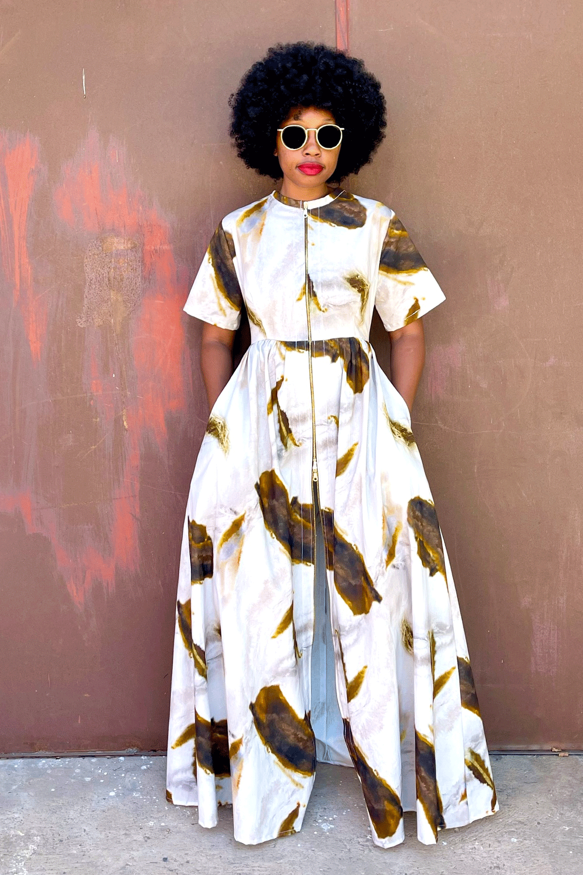 Kigali Chain Dress (Rust)