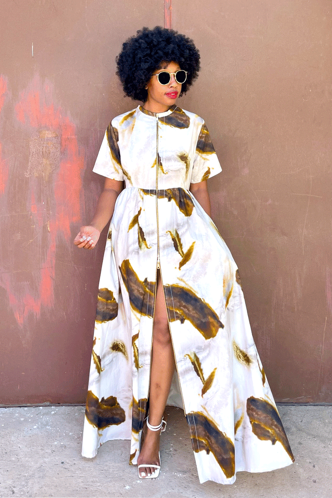 Kigali Chain Dress (Rust)