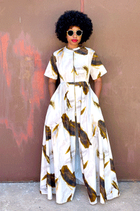 Kigali Chain Dress (Rust)