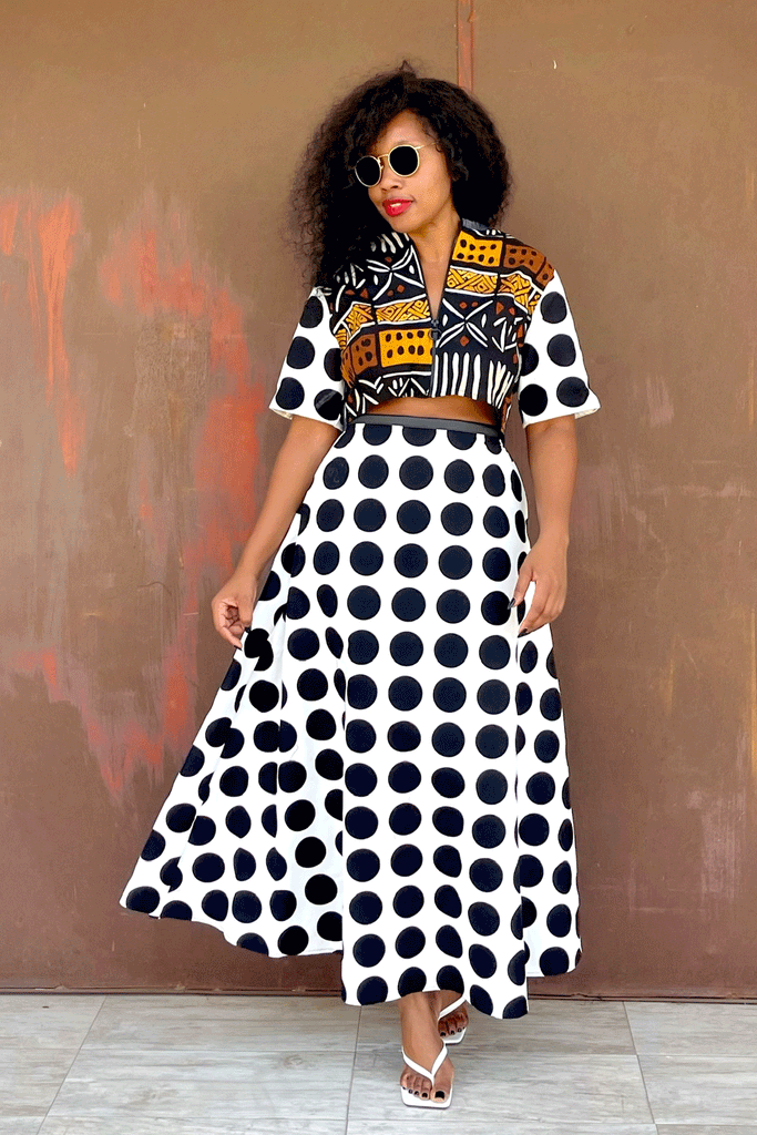 RAYO TOP (RICH) + SIENNA SKIRT (POLKA)