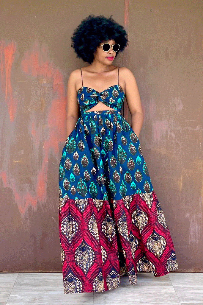 CORA TWIST TOP + CORA MAXI SKIRT (PINE RED)