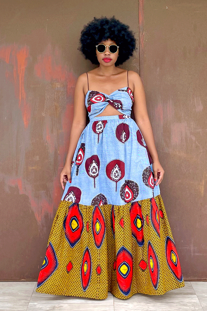 CORA TWIST TOP + CORA MAXI SKIRT (SUNNY GREY)