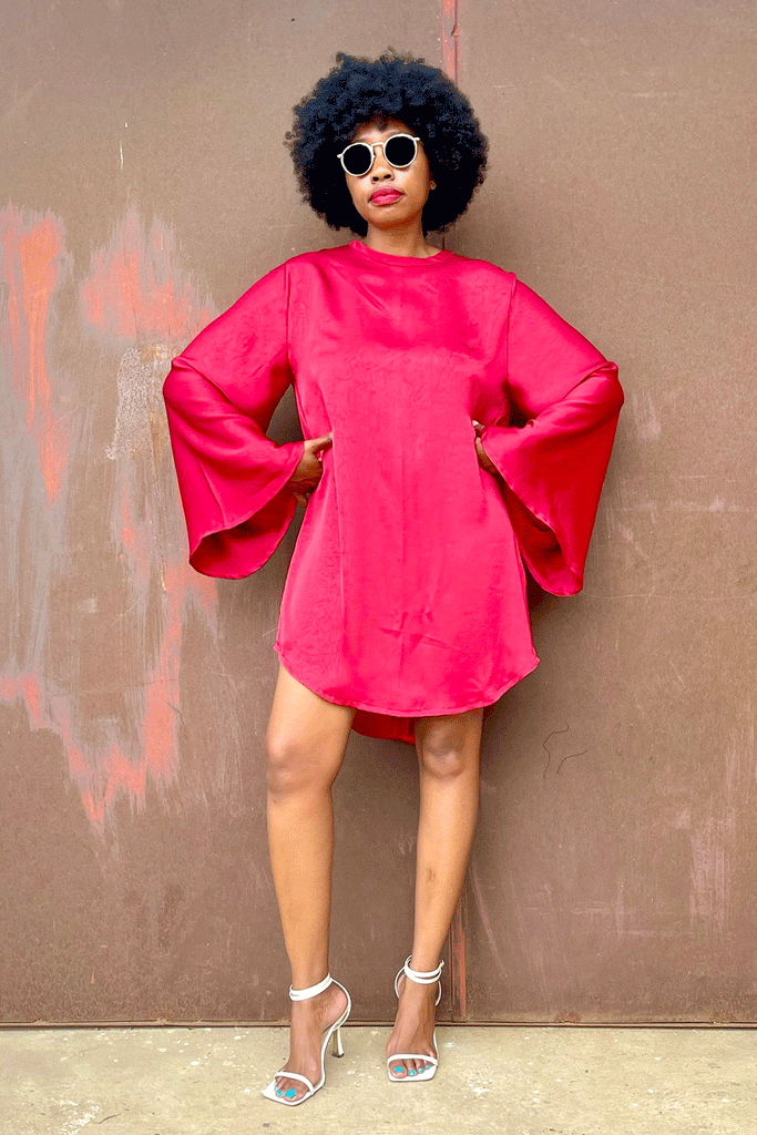 AZURI SLIP SHIRT (RUBY RED)