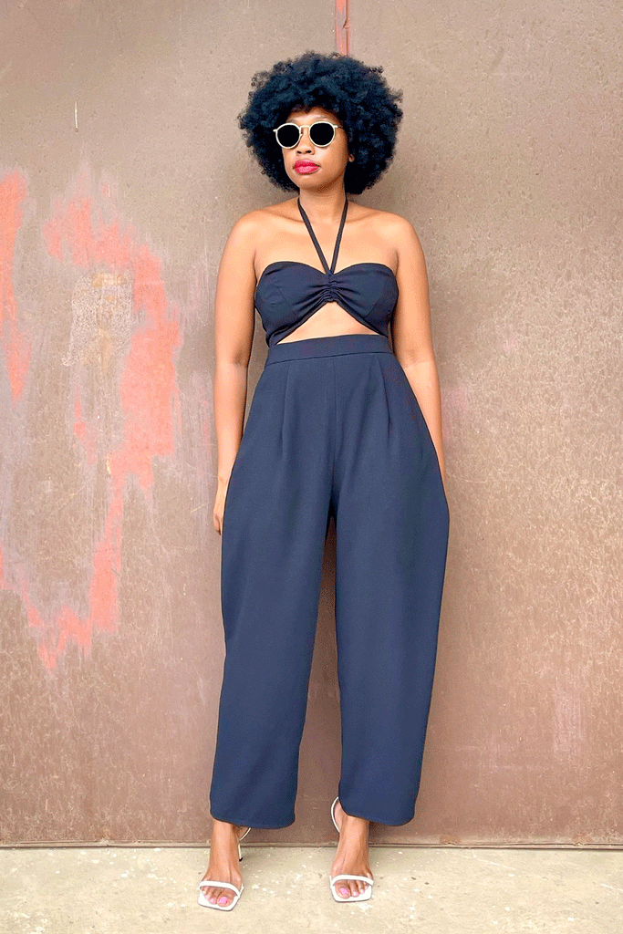 MD STRING TOP (MIDNIGHT) + MD BARREL PANT