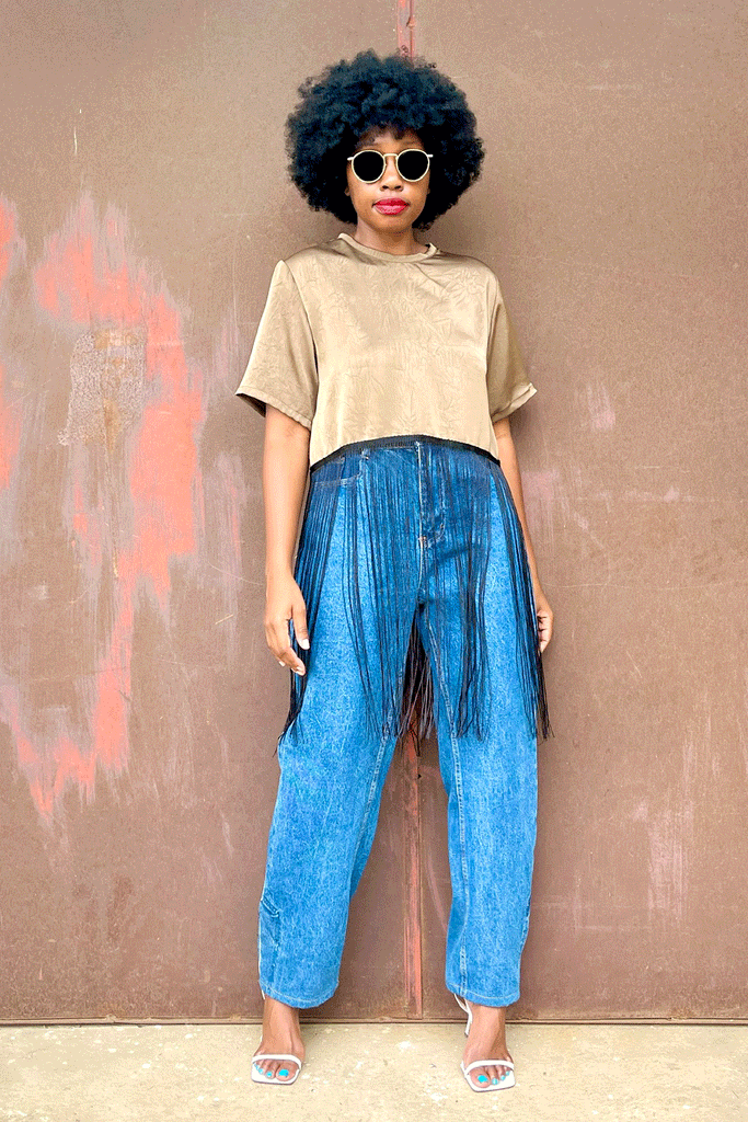 MD TASSEL TOP (OLIVE)