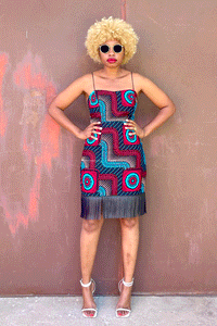 Senka Fringe Dress (Railroad)