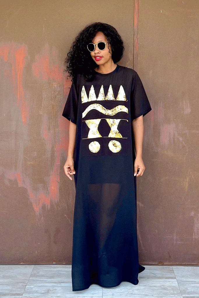 CHISA PATCH DRESS (MIDNIGHT)