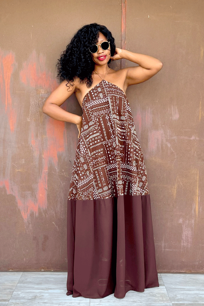 DIDI SHEER DRESS (COCOA)