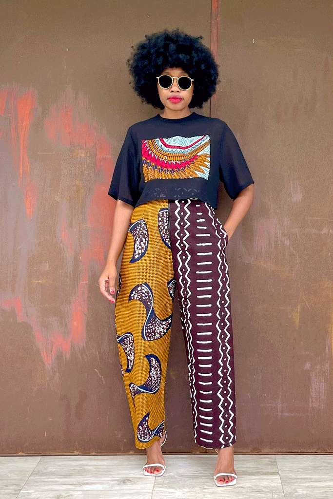MD BARREL PANT (CARAMEL TRIBE) + MD PATCH TOP (EARTHY RED)