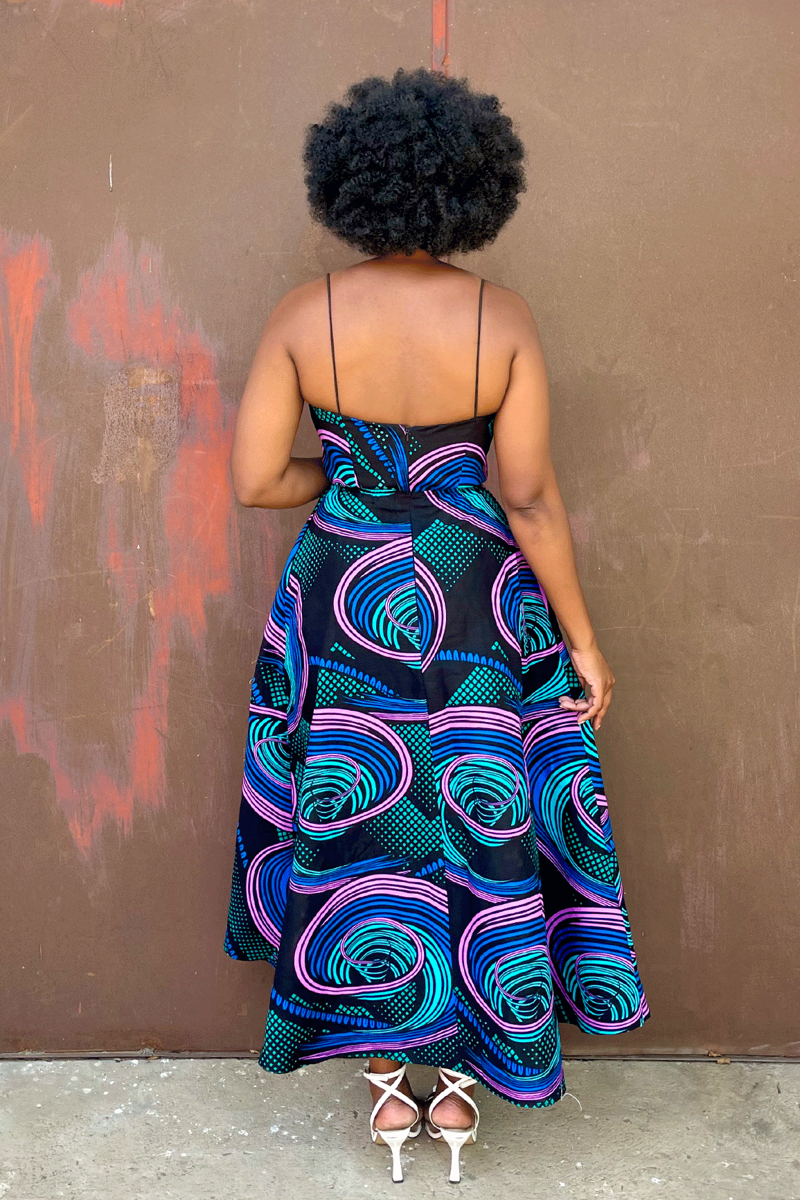 Zuri Midi Dress (Purple Wave)
