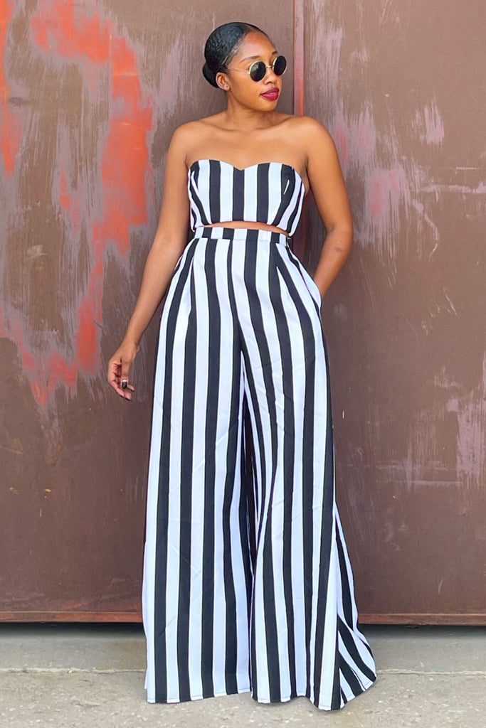 Lala Palazzo Set (Stripped) - ONLY 1 LEFT