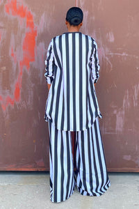 Aya Chain Shirt Set (Striped)